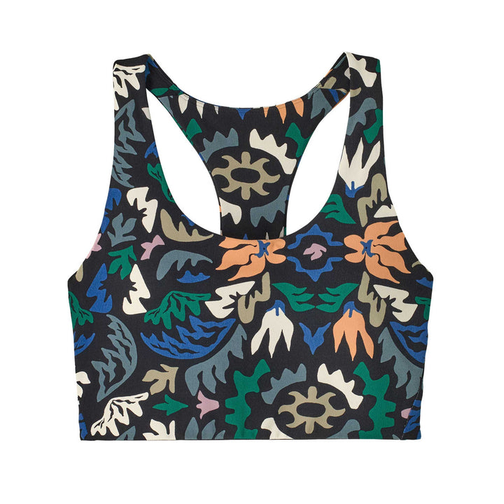Patagonia Maipo Mid Impact Bra Women's in Kaleido Black