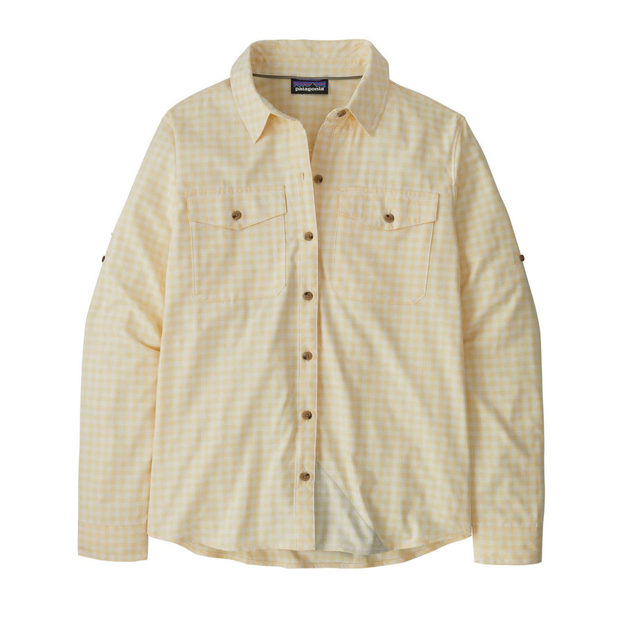 Patagonia Long Sleeve Self Guided Sun Shirt Women's in North Fork Buttercup Yellow