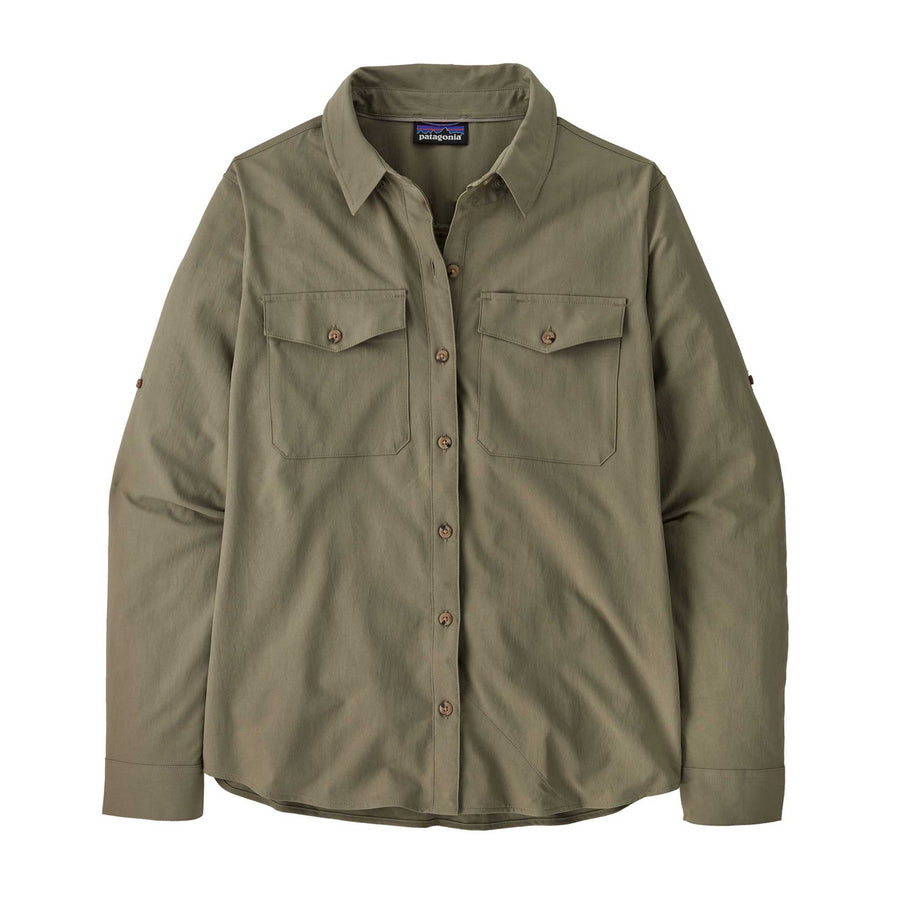 Patagonia Long Sleeve Self Guided Sun Shirt Women's in River Rock Green