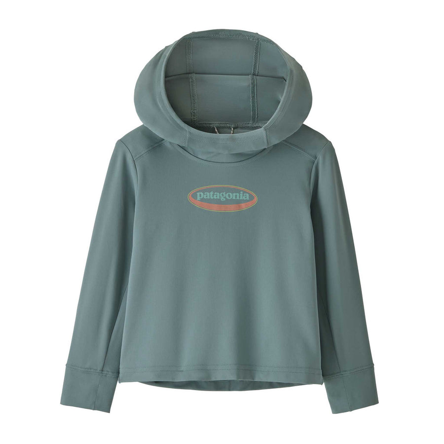 Patagonia Cap SW Hoody Baby in Oval Logo Shelly Shelly Blue Sage