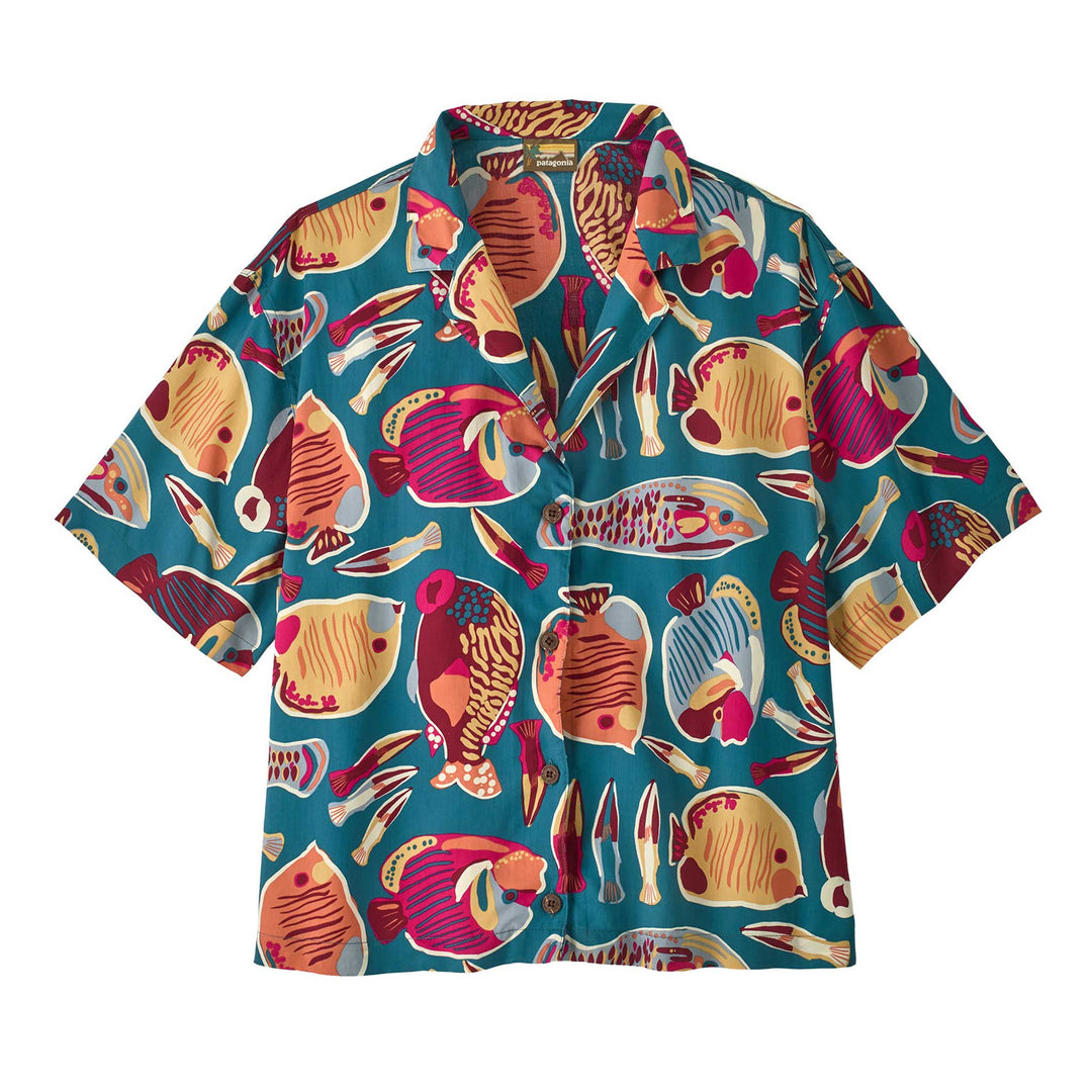 Patagonia Tidal Threads Shirt Women's in Wrasse Wetland Blue