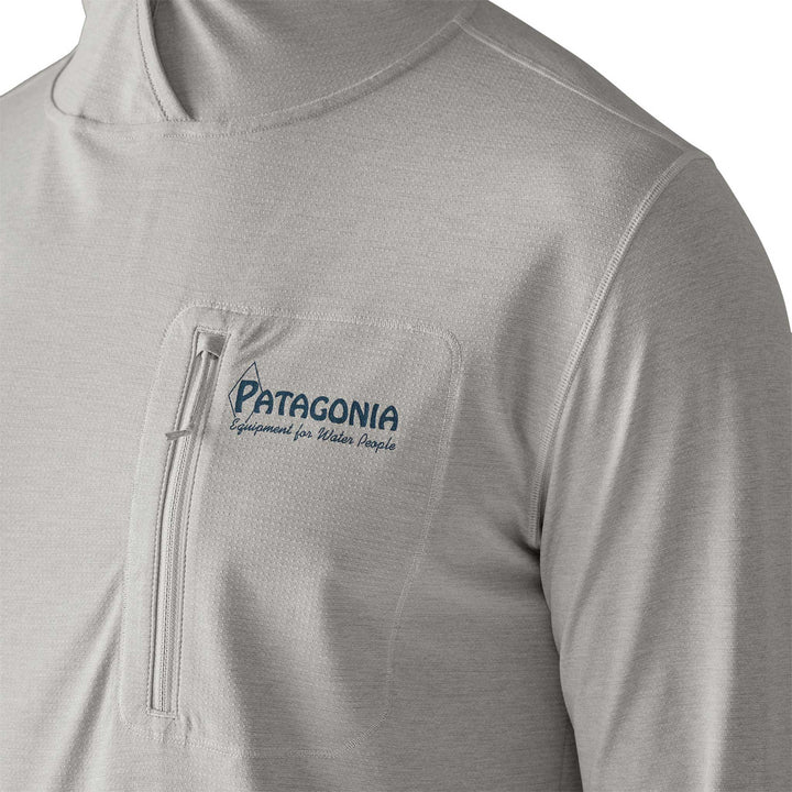 Patagonia Cap Cool Sun Hoody Water People Banner Men's in Crisp Grey Salt Grey X-Dye