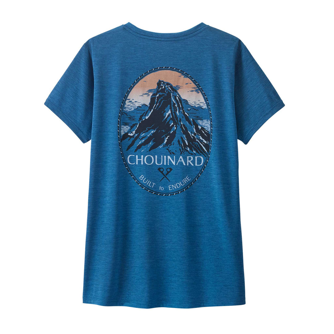 Patagonia Cap Cool Daily Shirt Chouinard Crest Women's in Aquatic Blue Light Aquatic Blue X-Dye