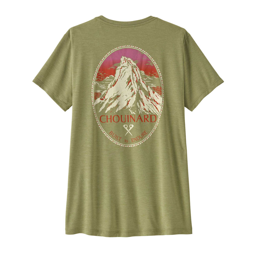 Patagonia Cap Cool Daily Shirt Chouinard Crest Women's in Gumtree Green Light Gumtree Green X-Dye