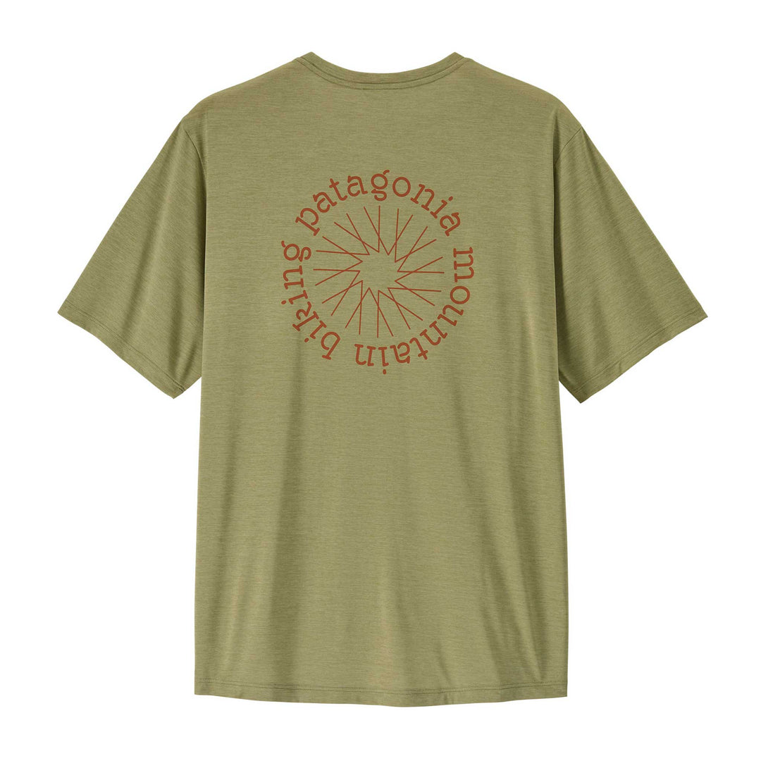 Patagonia Cap Cool Daily Shirt Spoke Stencil Men's in Gumtree Green Light Gumtree Green X-Dye