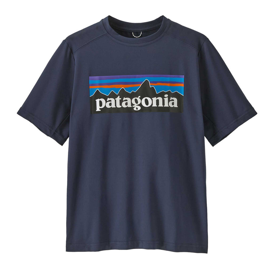Patagonia Cap SW T-Shirt - Kids' in P6 Logo New Navy