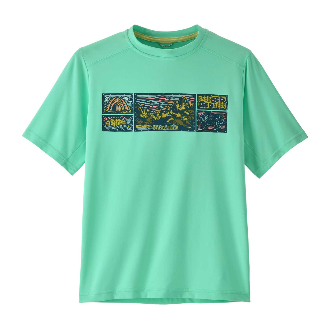 Patagonia Cap SW T-Shirt Kids' in River Camp Early Teal