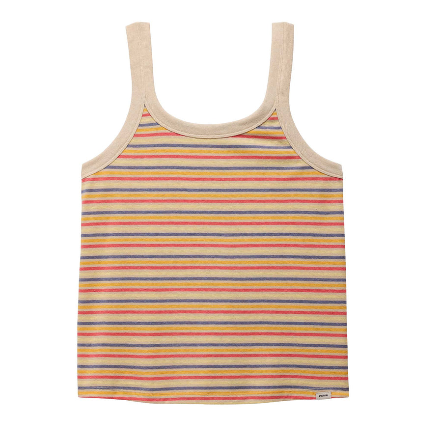 Prana Cozy Up Scoop Tank Women's in Vanilla Bean Stripe