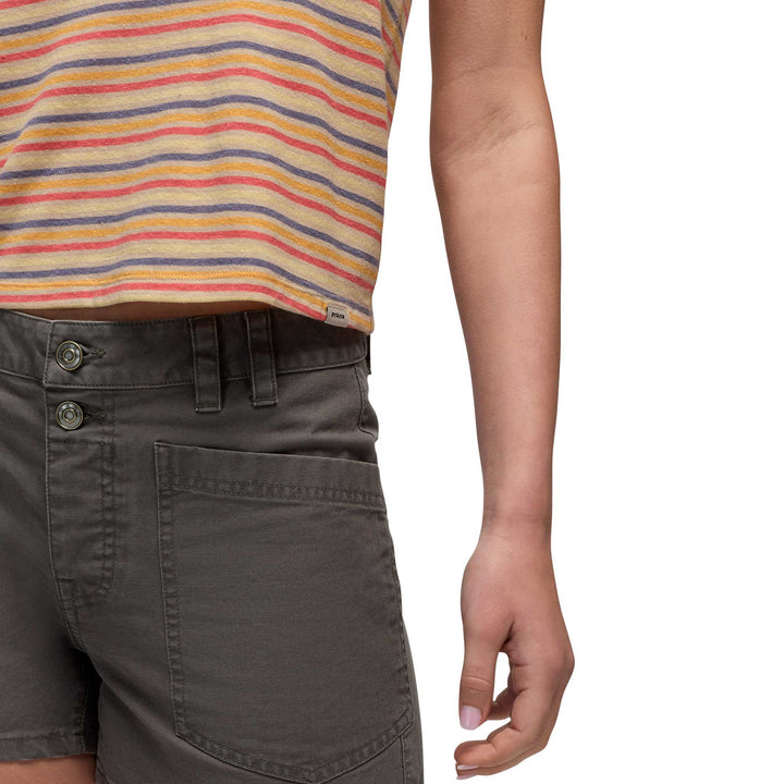 Prana Cozy Up Scoop Tank Women's in Vanilla Bean Stripe