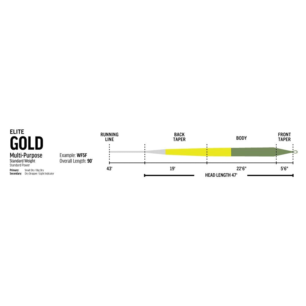 Rio Elite Gold Fly Line in One Color