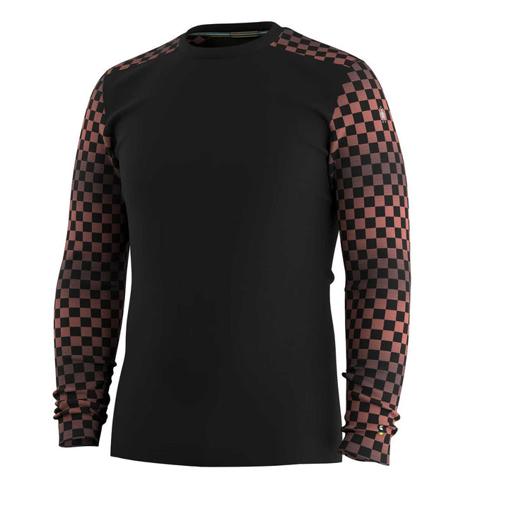 SmartWool Classic Thermal Merino Baselayer Crew Top Men's in Burnt Sienna Check