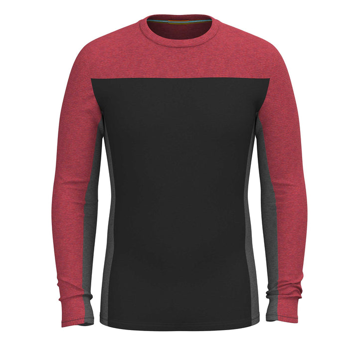 SmartWool Classic Thermal Merino Baselayer Colorblock Crew Top Men's in Black and Currant