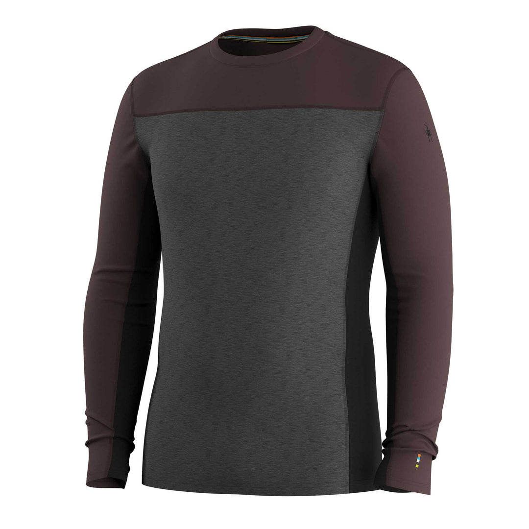 SmartWool Classic Thermal Merino Baselayer Colorblock Crew Top Men's in Mink Charcoal