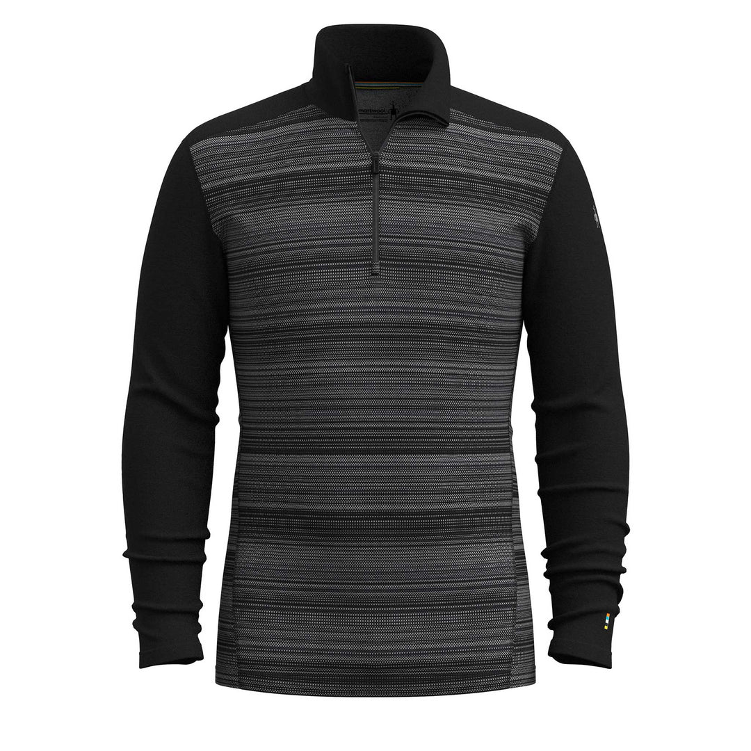 SmartWool Classic Thermail Merino Baselayer 1/4 Zip Top Men's in Black Color Shift