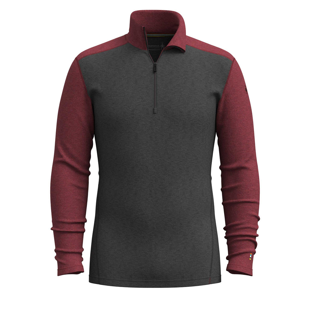 SmartWool Classic Thermail Merino Baselayer 1/4 Zip Top Men's in Charcoal and Currant