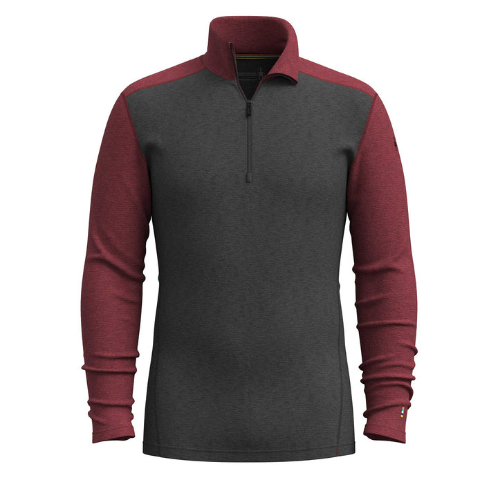 SmartWool Classic Thermail Merino Baselayer 1/4 Zip Top Men's in Charcoal and Currant
