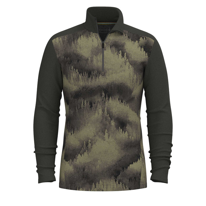 SmartWool Classic Thermail Merino Baselayer 1/4 Zip Top Men's in North Woods Foggy Pines