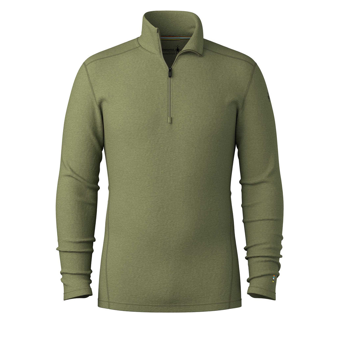 SmartWool Classic Thermail Merino Baselayer 1/4 Zip Top Men's in Winter Moss Summit Soul