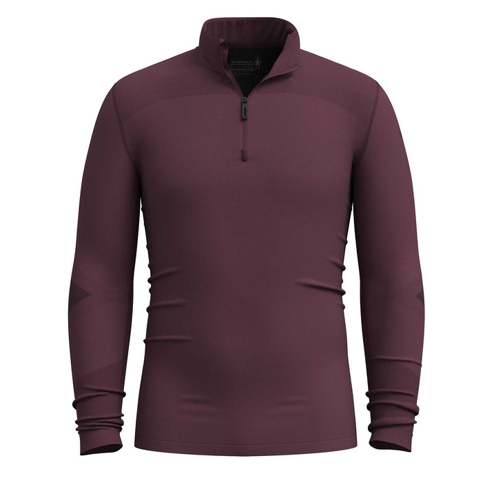 Smartwool Intraknit Thermal Merino Base Layer 1/4 Zip Top Men's in Dark Mink Burnt Sienna