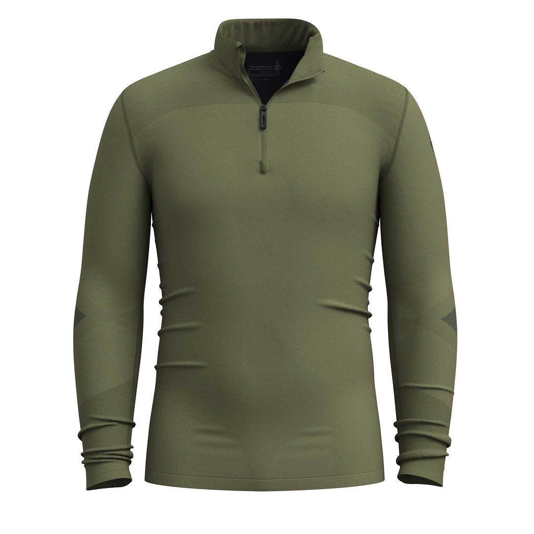 Smartwool Intraknit Thermal Merino Base Layer 1/4 Zip Top Men's in Winter Moss