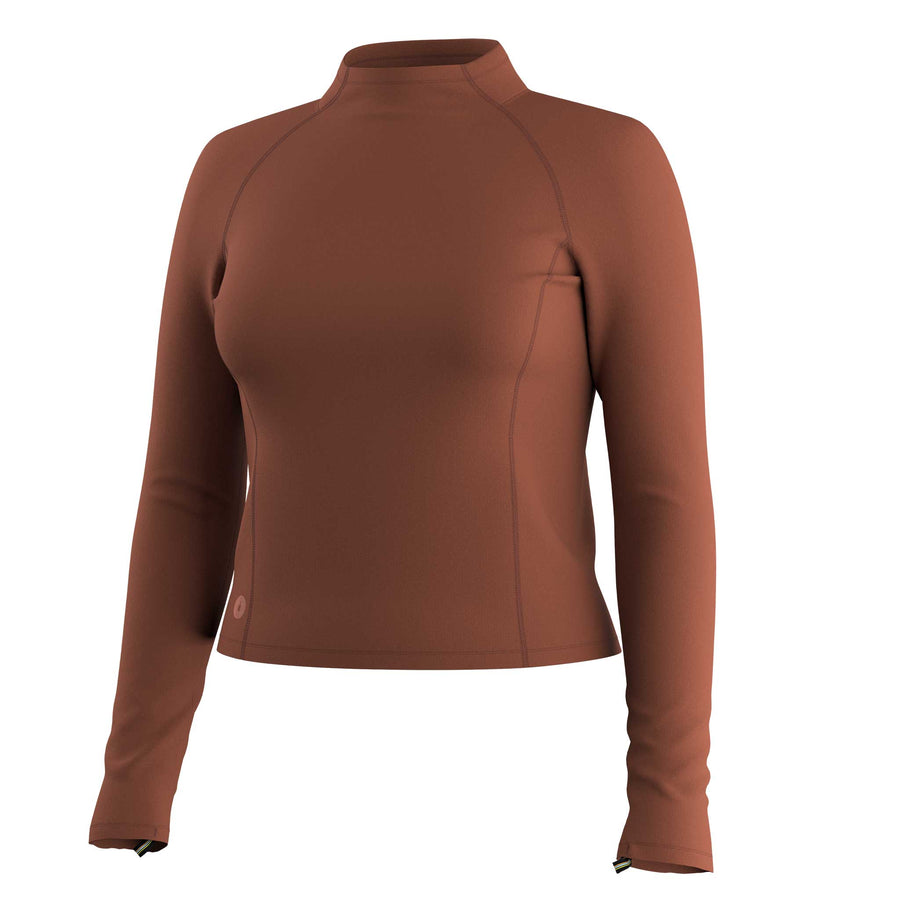 Smartwool Active Merino Movement Mock Neck Women's in Burnt Sienna