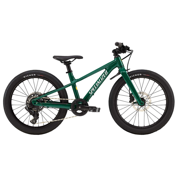 Specialized MY26 Riprock 20 kids' mountain bike in Gloss-Pine-Green-Dune-White-and-California-Sunshine