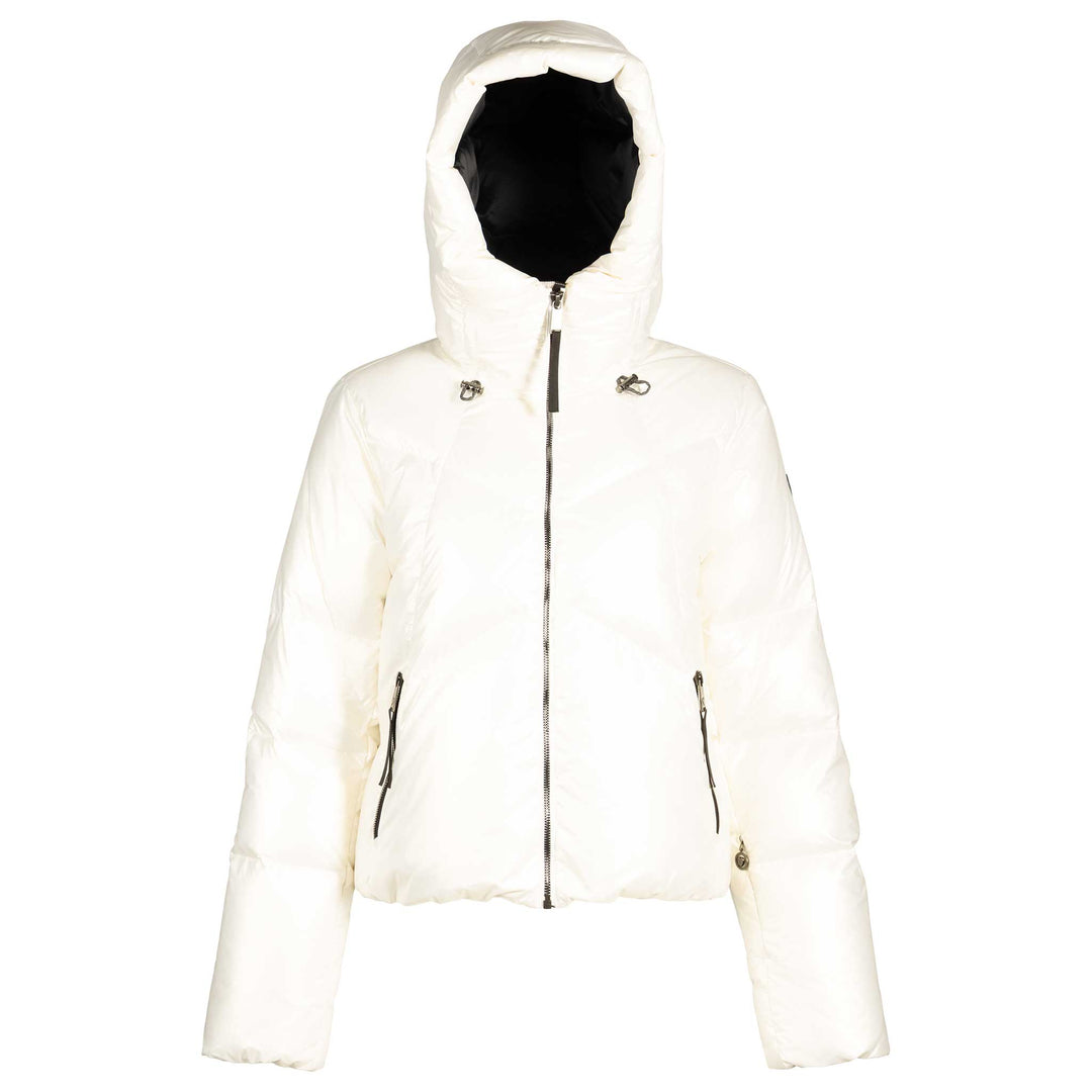Obermeyer Women's Eris Down Jacket in white.