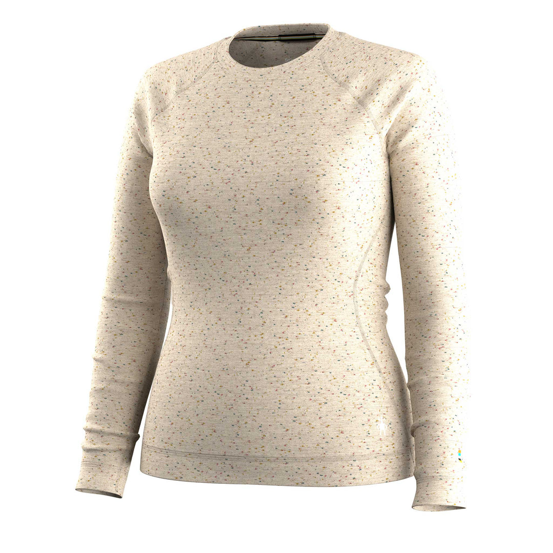 SmartWool Classic Thermal Merino Base Layer Crew Top Women's in Almond Donegal