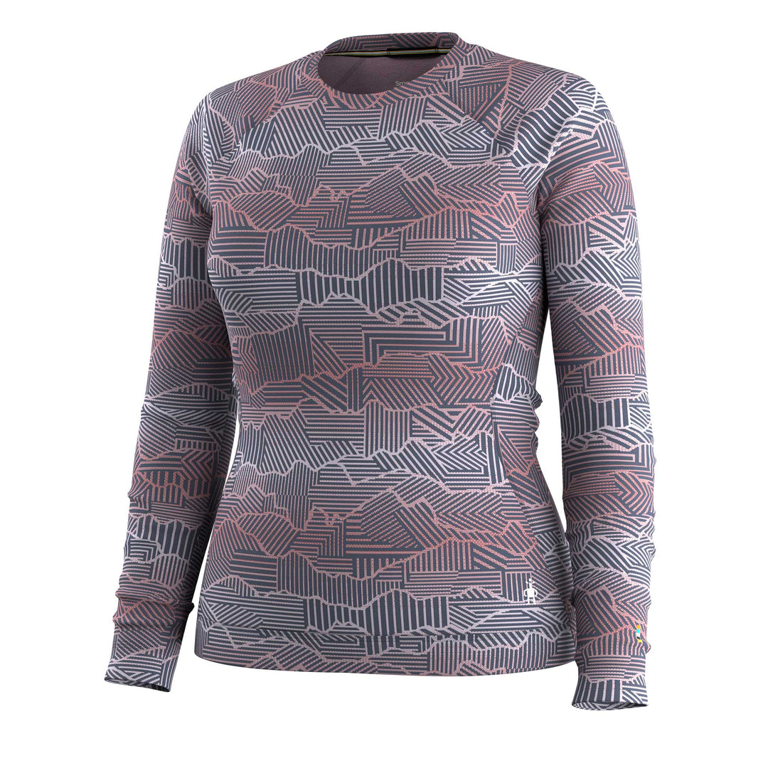 SmartWool Classic Thermal Merino Base Layer Crew Top Women's in Nightfall Linear Peaks
