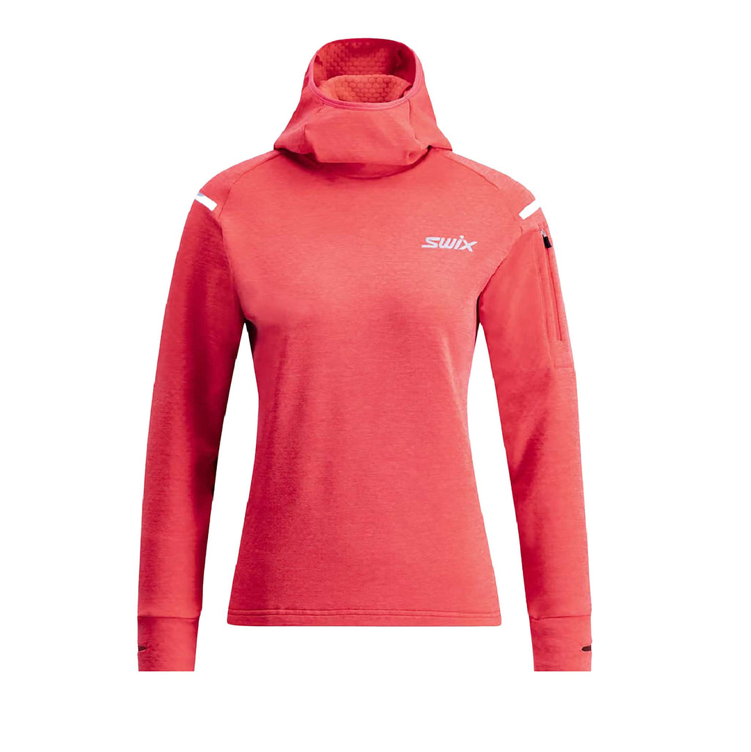 Swix Women's Pace Hooded Midlayer in Cayenne