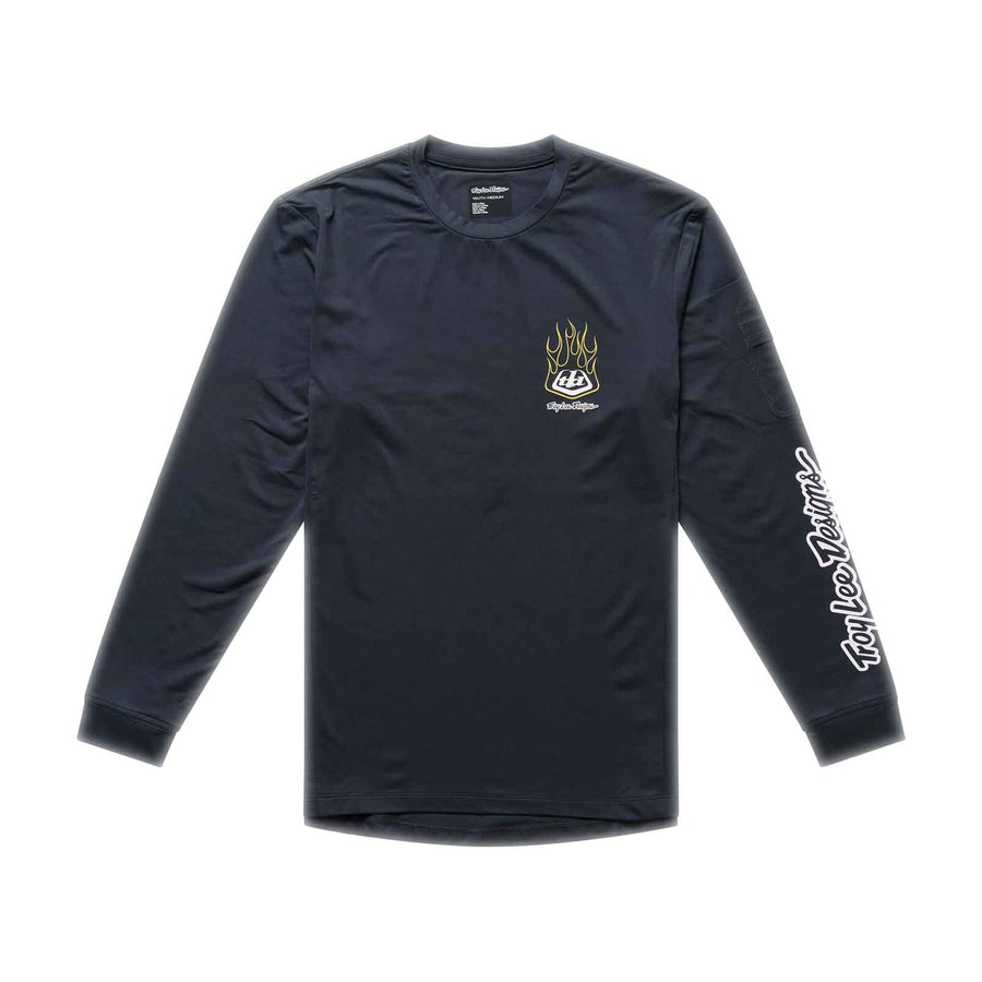 Troy Lee Designs Ruckus Long Sleeve Ride Tee - Kids' in Pressed Carbon