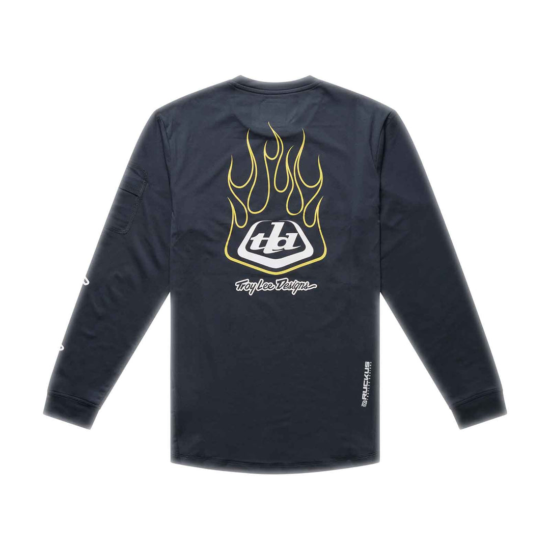 Troy Lee Designs Ruckus Long Sleeve Ride Tee - Kids' in Pressed Carbon