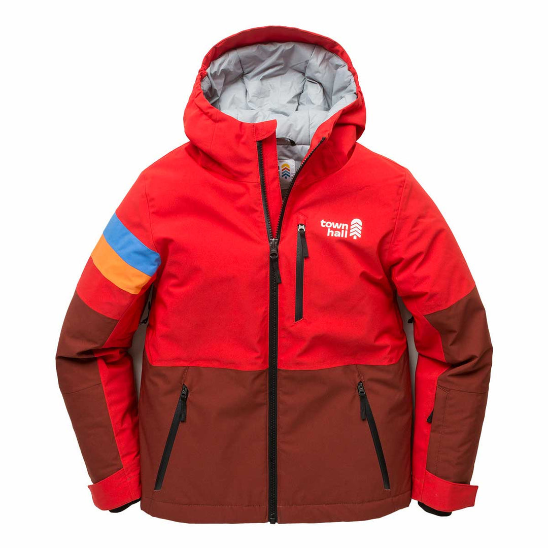 Town Hall Mountain Town Winter Jacket Kids' in Goji Berry and Fired Brick