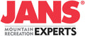 Logo of JANS Mountain Recreation Experts with red and black text on a white background